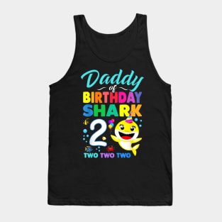 Daddy Of Birthday Shark 2Nd Matching Oufit Party For Family Tank Top